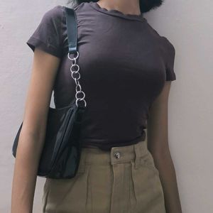 H&m Brown Crop Top