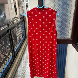 Red Printed Kurta