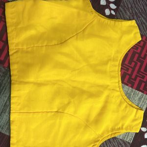 Yellow Glace Cotton Choli