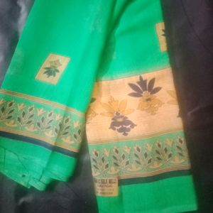 New Printed Green Saree