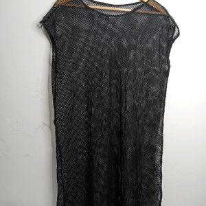 Black Net Casual Top (Girl' s)