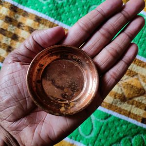 Laddu Gopal Copper Puja Plate And Brass Spoon Tiny