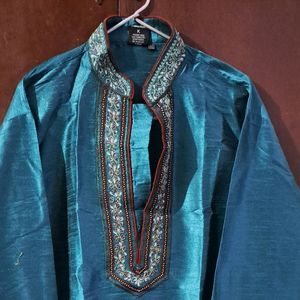 Designer Kurta Pajama ( chanderi Silk)