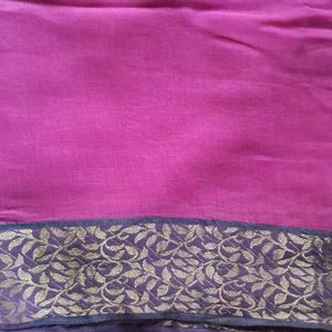 Today Offer!Pure Pink Bengal Cotton Saree