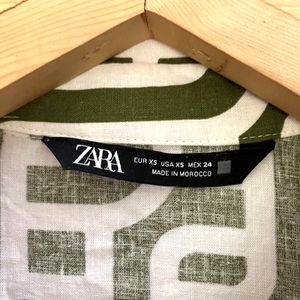 ZARA Olive Linen dress