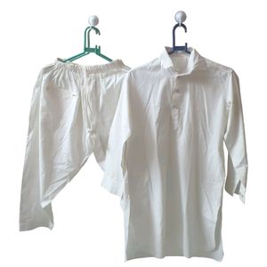 White  Kurta Pajama (Men's)