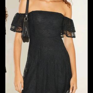 H&M Off Shoulder Black Dress