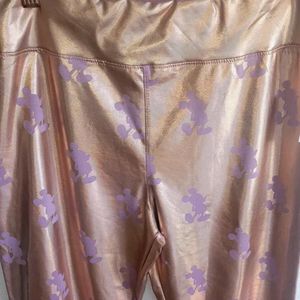 Disney Metallic Rose Gold Mickey Mouse Legging