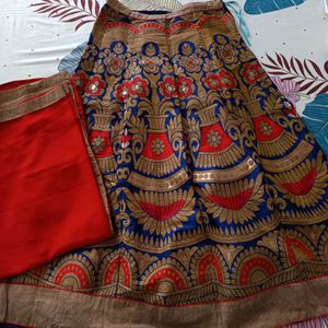 Brocade Lehenga With Dupatta