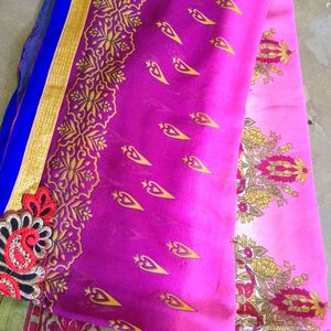 Multi Colour Saree With Blouse