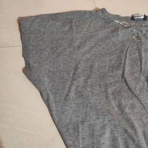 Grey Boxy Top