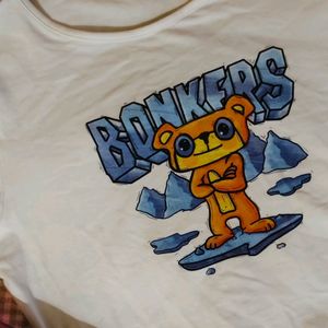 Bonkers Corner White Crop TShirt