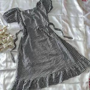 Korean gingham dress