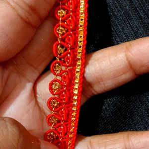 Red And Golden Designer Lace