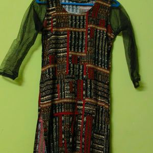 Black Red kurti