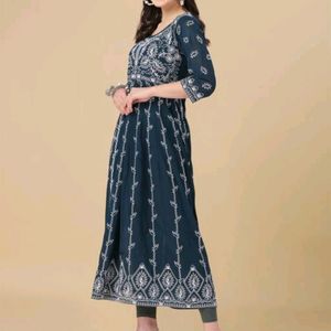 Beautiful Full Embroidered Anarkali Kurti