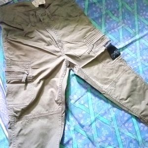 KRA men olive green straight fit cargo trouser