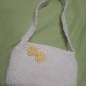 White Crochet Bag