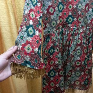 Frock And Plazzo Ethnic Dress