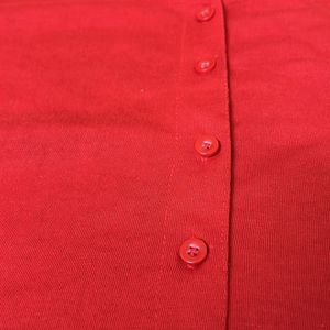 Red Shirt Top Round Neck