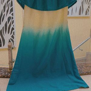 A Pretty Blue-white Knee Length Dress