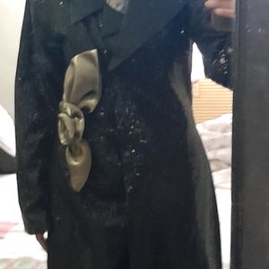 ZABELLA Black Sequin Blazer Cum Dress