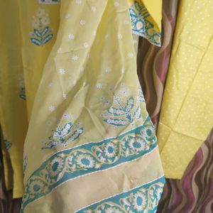 Lime Colour Kurta Set With Dupatta