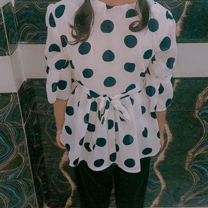 Brand New Polkadot Top For Girls