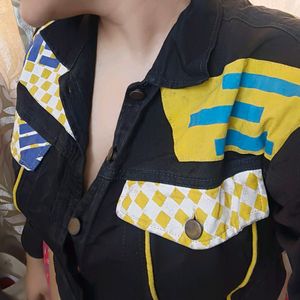 Racer Crop Denim Jacket