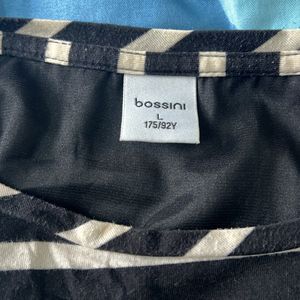 Bossini Black And White T Shirt For Ladies