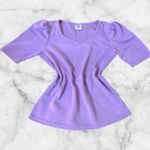 Lilac Puff Sleeve Top