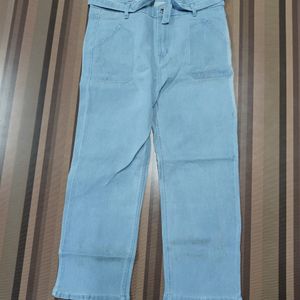 W-28 Size-34 Straight Women Denim Jeans