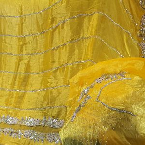 Beautiful bright yellow saree