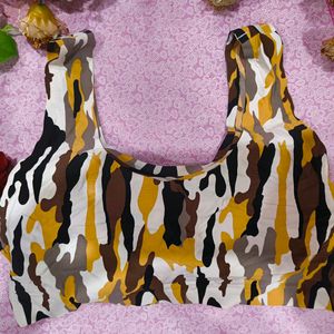 Printed NEWLY Padded Sports Bra M Size