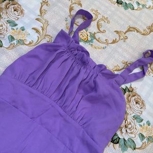 Women Solid Purple Dress