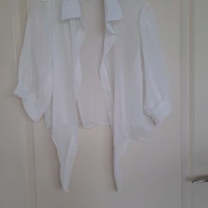 New Imported Shrug Pure White Sheer Material