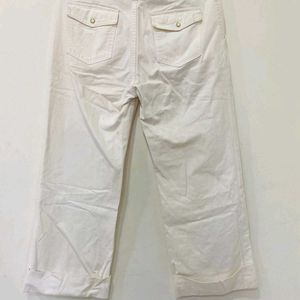 Branded Wild Leg White Jeans