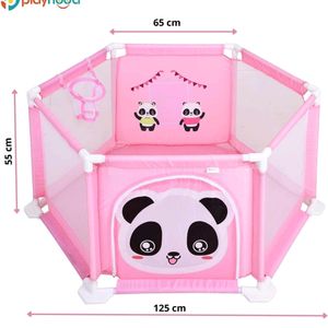 Playhood Big Size Hexagon Shape Panda Playing Pen