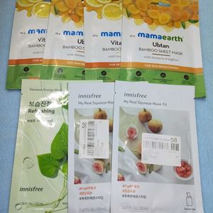 Mamaearth insfree facesheet Mask