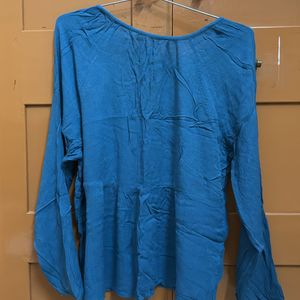 Blue Full Sleeves Top