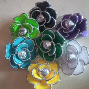 Coloured Rose Hairclips