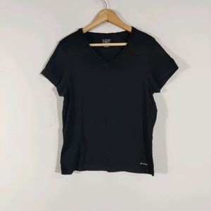 Black Plain Casual T-shirt