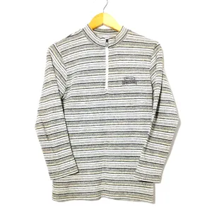 "Spalding Striped Quarter Zip Knit Pullover"