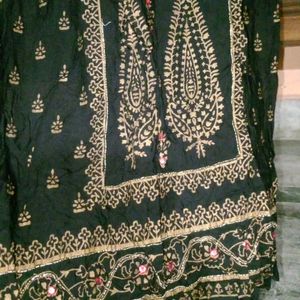 Black Party Wear Kurta With Pearl And Stone Work