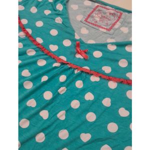 Polka Dots & Hearts Nightgown