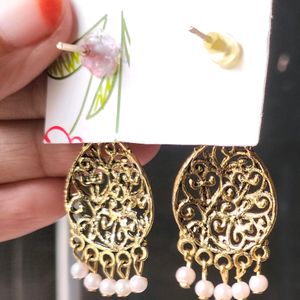 White Peacock Designer Earrings