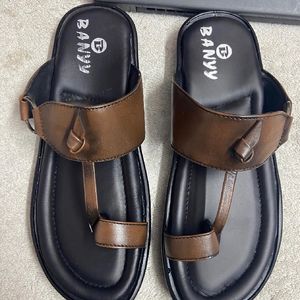 Pure Leather Slipper For Mens