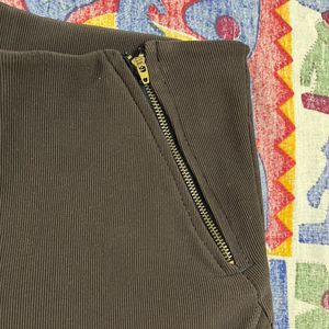 Wool Lined Olive Trouser