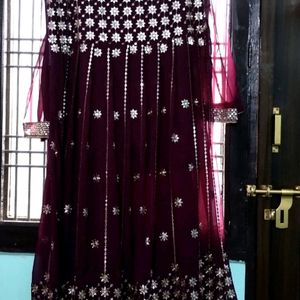 New Purple Anarkali Style Gown