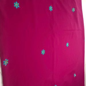 Maroon Colour Saree